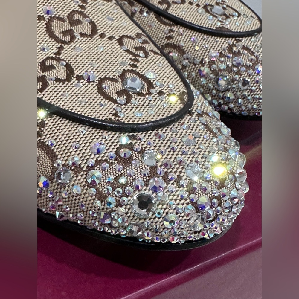 Gucci Princetown Crystal Slipper with Horsebit, Fabric - Picture 6 of 13